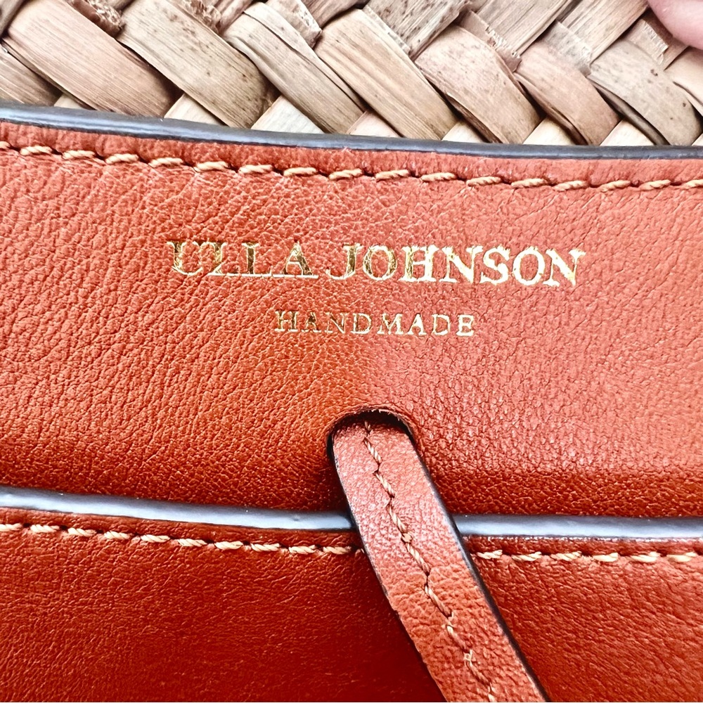 Ulla Johnson Natural Straw Tote with Tan Leather Handles - Picture 7 of 15